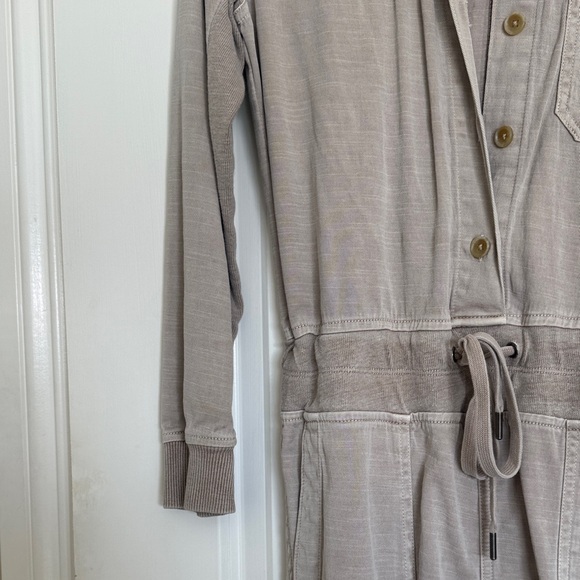 James Perse Taupe Button-Front Jumpsuit - Picture 7 of 12